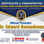Dr. Edward M. Buonadonna Presents at Spinal Decompression Conference